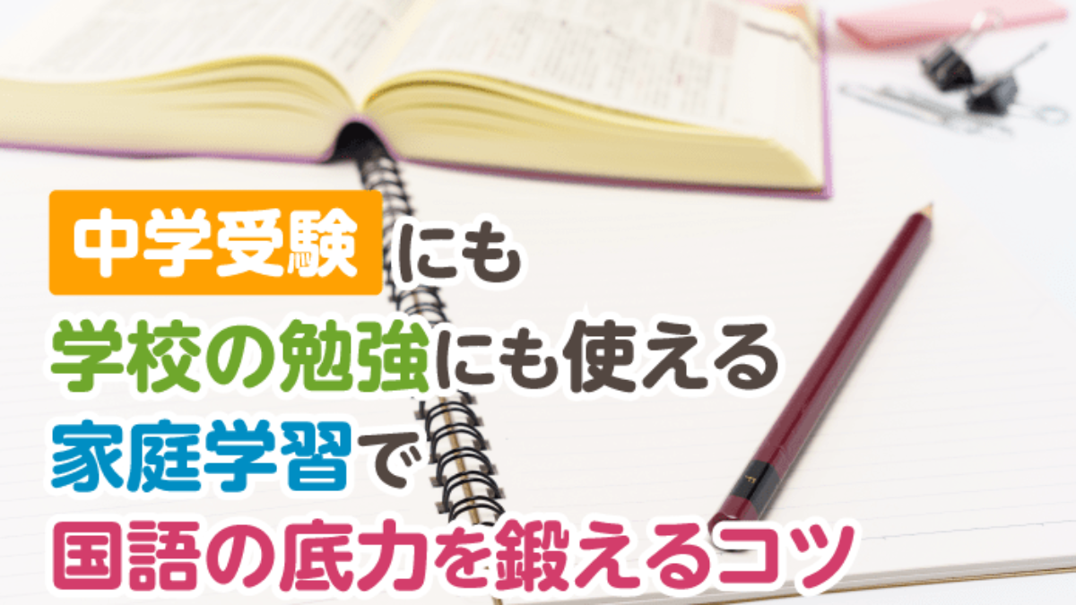 中学受験にも学校の勉強にも使える 家庭学習で国語の底力を鍛える