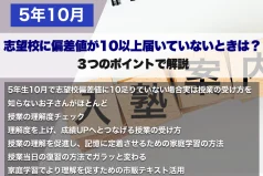 5年生10月 志望校に偏差値が10以上届いていないときは？３つのポイントで解説